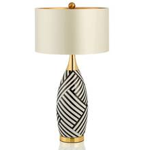 Lukloy lâmpada led minimalista, moderna, cerâmica, para quarto, sala de estar, lateral da mesa, lâmpada decorativa americana 2024 - compre barato