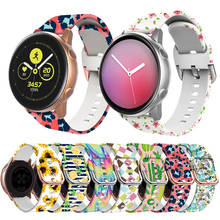 Ремешок силиконовый для Samsung Galaxy Watch 42 46 мм Active 2 3, браслет с принтом для Huami Amazfit bip gtr 42 47, 20 22 мм 2024 - купить недорого