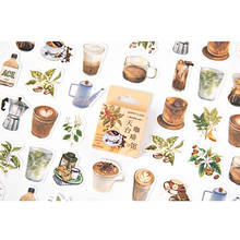 46pcs/box Creative Rooftop Cafe Lable Stickers Scrapbook Self-adhesive Stickers DIY Decoration Diary Stickers 2024 - buy cheap