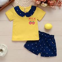 Infant High Quality Girls Summer Clothing Set  Fashion Cotton T-shirt+shorts 2pcs Toddler Outfits For Newborn Tracksuit 2024 - buy cheap