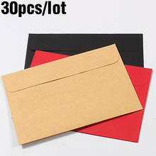 30 unids/pack Retro Kraft claro sobre rojo de carta, correo presupuesto sobres para invitaciones Vintage tarjeta de regalo 2024 - compra barato