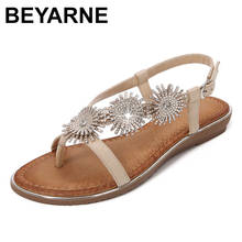 BEYARNESandals women summer fashion bohemian rhinestones sandals comfortable flat leisure beach shoes sandals women buty damskie 2024 - buy cheap