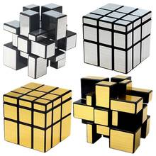 New QIYI Mirror Magic Cube 3x3x3 Magic Speed Cube Silver Gold Stickers Professional Puzzle Cubes Toys Mirror Blocks 2024 - buy cheap