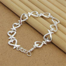 New Style 925 Sterling Silver Bracelet Love Heart Language Bracelet For Literati Charm Jewelry Gift 2024 - buy cheap