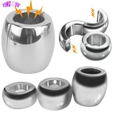 304 Stainless Steel Magnetic Scrotum Ring Testis Ball Pendant Stretching Penis Cock Rings Male Chastity Device Sex Toys for Men 2024 - buy cheap