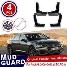 for Audi A6 Sedan Saloon C6 C7 C8 2006~2020 Car Mud Flaps Front Rear Mudguard Splash Guards Fender Mudflaps Flap 2012 2014 2016 2024 - buy cheap
