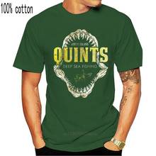 Quints Fishing Jaws Movie T Shirt Amity Island Poster Retro Distressed Print DVD  Cool Casual pride t shirt men Unisex New 2024 - buy cheap