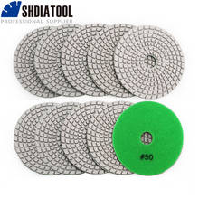 SHDIATOOL10pcs 50# 4"white bond Wet Dia Diamond  polishing flexible pad for stone 100mm Grinding disc 2024 - buy cheap
