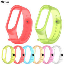 BOORUI  Transparent Mi band 5 strap silicone watchband Replacement miband 5 strap for xiaomi Mi Band 5 NFC Accessories 2024 - buy cheap