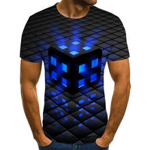 Мужская футболка с коротким рукавом, круглым вырезом и 3D-принтом 2024 - купить недорого