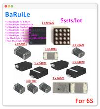 Kit de reparo de circuito para retroiluminação baruile, 5 conjuntos com 55 peças de iphone 6s, com bobina ic u4020, diodo l4020, capacitores e filtros 2024 - compre barato