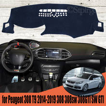 Anti-Slip Anti-UV Mat Dashboard Cover Pad Dashmat Protect Carpet for Peugeot 308 T9 2014-19 308 308sw 308GTI SW GTI Accessories 2024 - buy cheap