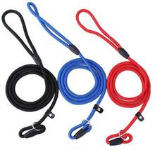 Cuerda de nailon para perro, cuerda de entrenamiento antideslizante, Collar de plomo, colores rojo, azul y negro, venta al por mayor 2024 - compra barato