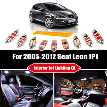 14pcs For 2005-2012 Seat Leon MK2 1P 1P1 White Error Free Car Accessories LED Interior Reading Map Dome Light Cargo Bulbs Kit 2024 - buy cheap