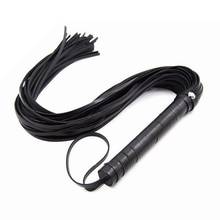 High Quality Pu Leather Pimp Whip Racing Riding Crop Party Flogger Hand Cuffs Queen Black Horse Riding Whip 2024 - buy cheap