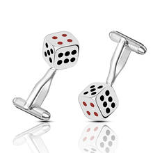 Hot Sale New High Quality Copper Cufflinks Dice Entertainment Hip Hop Punk Style Cufflinks Men's Gentleman's Jewelry 2024 - buy cheap