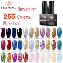 A través de 255 colores de uñas de Gel polaco 8ML todo para manicura Semi permanente Vernis abrigo Gel LED UV barniz remojo UÑAS DE ARTE 2024 - compra barato