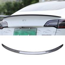 For Tesla MODEL 3  Real Carbon Fiber Rear Spoiler Trunk Wing Boot 2017-up 2024 - buy cheap