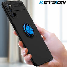 KEYSION Luxury Metal Ring Case for OPPO Reno 4 4 Pro 5G Soft Silicone Shockproof Phone Back Cover for OPPO Reno 4 Pro 5G 2024 - buy cheap