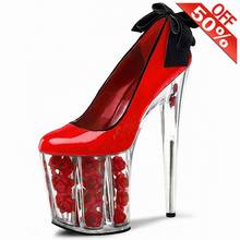 Sapatos de salto alto elegante, calçado de salto alto 8 polegadas estilo dançarino exótico, plataforma grossa novo de 20cm 2024 - compre barato