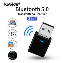Bluetooth 5,0 приемник передатчик 2 в 1 Мини стерео Bluetooth AUX RCA USB 3,5 мм разъем аудио для ТВ ПК автомобильный комплект беспроводной адаптер 2024 - купить недорого