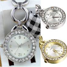 Luxury Rhinestone Round Dial Nurse Watch Brooch Pin Quartz Fob Pocket Watch 2024 - buy cheap