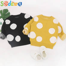 Sodawn Kids Baby Sweater 2019 NEW Winter Toddler Warm Girl Boys Tops Sweater Cute Dot Knitted Children Clothes For Boys Girls 2024 - buy cheap