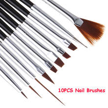 Nail Brushes Set Professional Nail Art Liner Brushes UV Gel Acrylic Builder Crystal Painting Drawing Carving Pen Manicure Tools 2024 - buy cheap