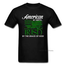 Americano irlandês t camisa dos homens eua eua eua bandeira impressão camiseta vintage tshirts verão 100% algodão roupas engraçado dizendo topos t personalizado 2024 - compre barato