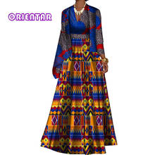 Elegant Women Long Dresses with Jacket Coats African Clothes Bazin Riche African Print Deep V-Neck Evening Party Dress WY491 2024 - buy cheap