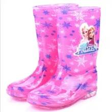 Disney Children's Mickey Frozen Princess Elsa Non-slip Soft Bottom Rain Boots Waterproof Rubber Shoes for Boys and Girls 2024 - buy cheap