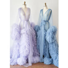 Lavender Dusty Blue Tulle Maternity Dress Gown Photo Shoot Photo Props Maternity Photography Tulle Robes Women Dress Baby shower 2024 - buy cheap