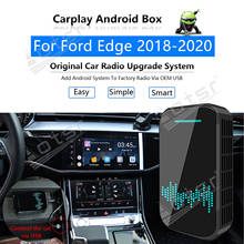 Reproductor Multimedia con Android y GPS para Ford, reproductor con Android, Mirror Link, mapa, Apple, Carplay, Dongle inalámbrico, caja IA, 4 + 32G, para Ford Edge 2018 2019 2020 2024 - compra barato