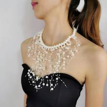 UKMOC Fashion Beads Collar Necklace For Women New Wedding Accessories Releasing Simulated Pearl Necklaces Statement Jewelry 2024 - buy cheap