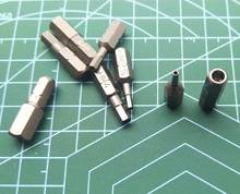 New 10PCS Hexagonal screw Bits with hole L25mm  H2 H2.5 H3 H4 H5 H6 H7 H8 Magnetic S2 Steel 1/4" Hex Shank Allen security bit 2024 - buy cheap