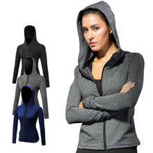 Women's Running Jacket Fitness Yoga Training Zipper Jacket Sports Hoodie Shirt Quick Dry Jogging Sportswear Custom Logo 2024 - buy cheap