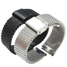 Masculino milanese relógio banda link pulseira pulseira de pulso 20 22mm malha aço inoxidável feminino 20mm 22mm universal milanês pulseira 2024 - compre barato