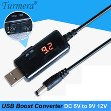 Преобразователь USB Boost, 5 в постоянного тока в 9 в 12 В, USB-кабель-преобразователь + разъем 3,5x1,35 мм для внешнего аккумулятора и зарядного устройства 2024 - купить недорого