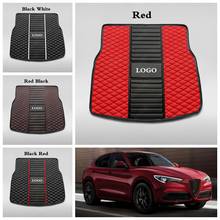 Forro de carga do carro personalizado para alfa romeo stelvio giulia sedan auto boot forros esteiras suvs couro carros saloon tronco protetor esteira 2024 - compre barato