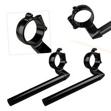 Barra de manillar de motocicleta, accesorio negro CNC para Honda CBR600RR, CBR 600 RR, 2007, 2008, 2009, 2010, 2011, 2012, 2 uds. 2024 - compra barato