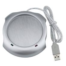 USB Warmer Sliver Warm Tea Coffee Cup Mug Warmer USB Heater Pad 50°C Max Liquid Temperature with 4 USB Port Hub 2024 - buy cheap