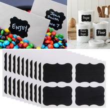 New 36pcs Mini Chalk Black Mason Jar Bottle Labels Stickers Chalkboard Pot Mark Note Sticker Muraux Wall Decorations Living Room 2024 - buy cheap