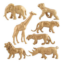 Figuras de acción de Plasti, modelos de animales del Zoo de La Selva salvaje Diy, 7 Uds. 2024 - compra barato