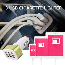 Car Cigarette Lighter charger Dual USB 3 Ports Cigarette Socket Lighter Splitter Power Adapter Charger Car accessories 2024 - buy cheap