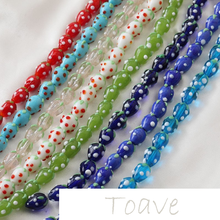 Small and cute multicolor strawberry glass beads straight hole diy necklace bracelet hand made material accessories 2024 - buy cheap