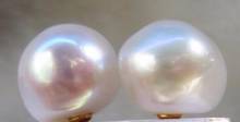 free shipping Hot Huge AAA 12-13 mm South Sea White Baroque Pearl Earrings 14k/20 YELLOW GOLD 2024 - buy cheap