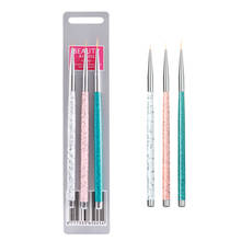 3 Pcs Nail Liner Brush Set UV Gel Drawing Painting Acrylic Pen Marble Pattern Handle Nail Art UV Gel Nail Art Tool#G-B158 2024 - buy cheap