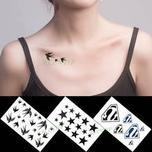 Водонепроницаемая временная татуировка наклейка звезда птица значок мини маленькое художественное тату флэш-тату поддельные татуировки для девушек женщин мужчин детей 2024 - купить недорого
