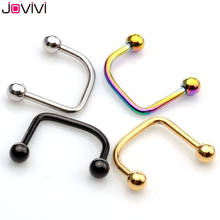 Jovivi 16G Lippy Loop Lip Labret Ring Stainless Steel Ball Top Lippy Loop Lip Monroe Labret Ring Fashion Body Piercing Jewelry 2024 - buy cheap