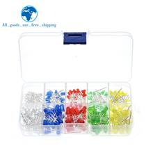 200PC/Lot 3MM 5MM Led Kit With Box Mixed Color Red Green Yellow Blue White Light Emitting Diode Assortment 20PCS Each New 2024 - buy cheap